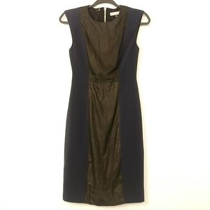 Rebecca Taylor Sheath Dress Size 0 Navy Blue Black